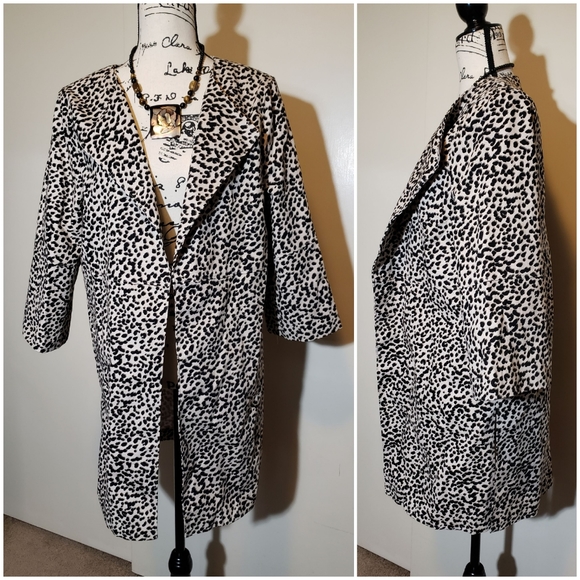 NEW H&M Animal Print Jacket size 12 - Picture 1 of 6